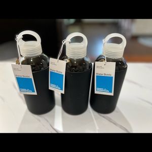 Lot of 3 Room Essentials Glass Water Bottles-18 Fl. Oz.-New